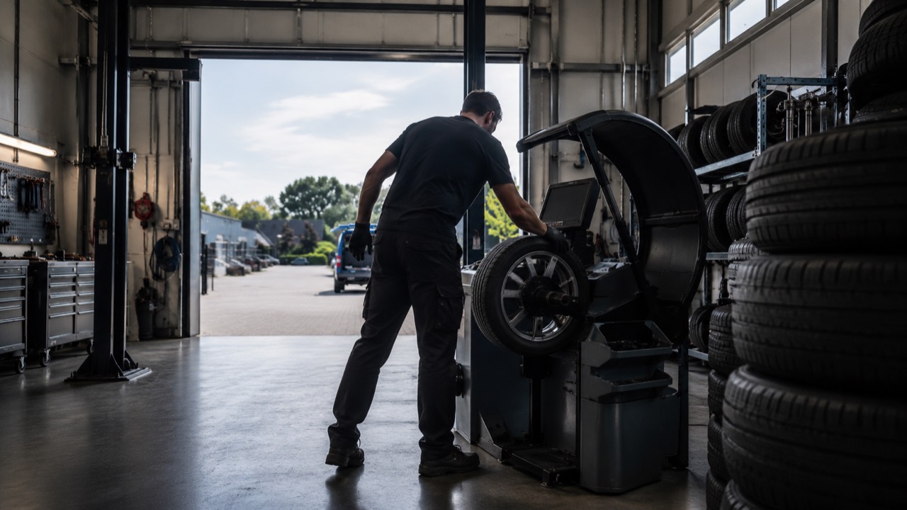 Reifenservice und Auswuchten in der Werkstatt von R&D Reparatur und Design